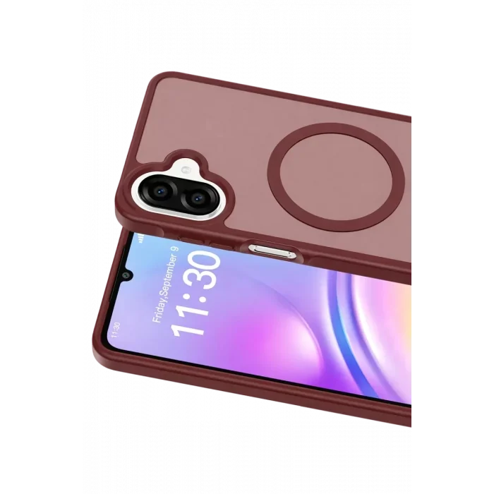 Mey İthalat®  Samsung Galaxy A07 4G Jota Magsafe Kapak - Bordo