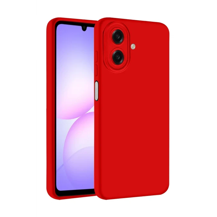 Mey İthalat®  Samsung Galaxy A07 4G Nano içi Kadife Silikon - Kırmızı