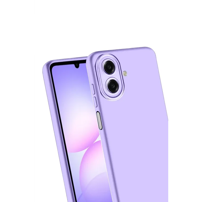 Mey İthalat®  Samsung Galaxy A07 4G Nano içi Kadife Silikon - Lila