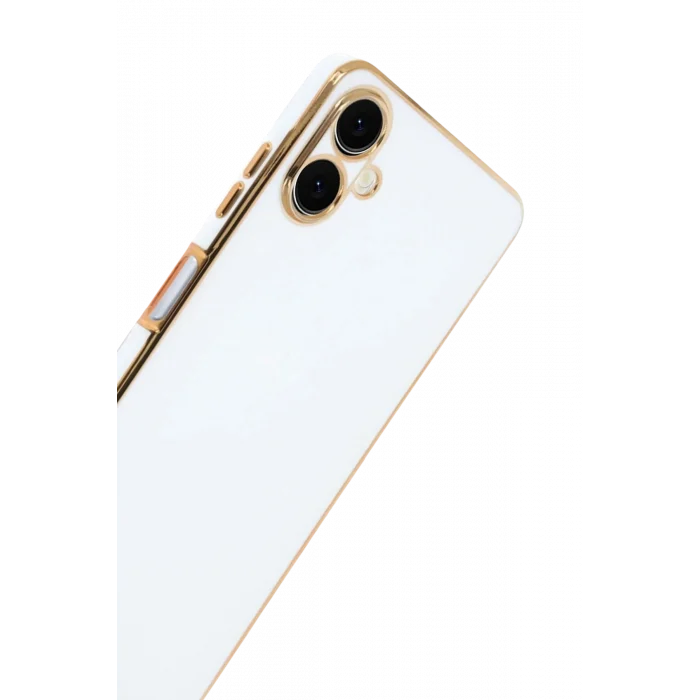 Mey İthalat®  Samsung Galaxy A07 4G Volet Silikon - Beyaz