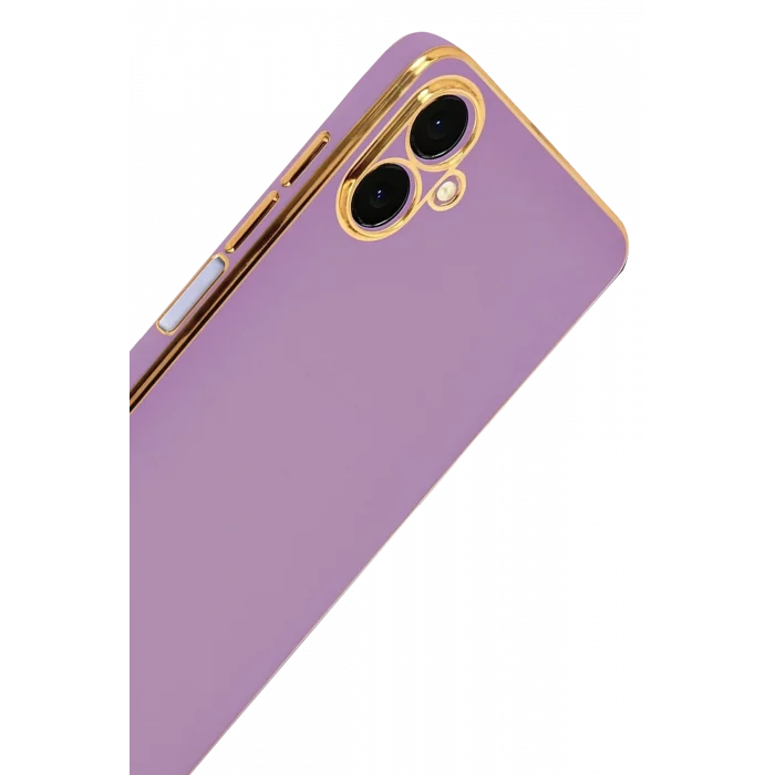 Mey İthalat®  Samsung Galaxy A07 4G Volet Silikon - Mor