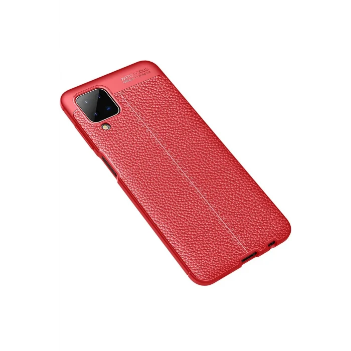 Mey İthalat®  Samsung Galaxy A12 Kılıf Auto Focus Kapak - Kırmızı