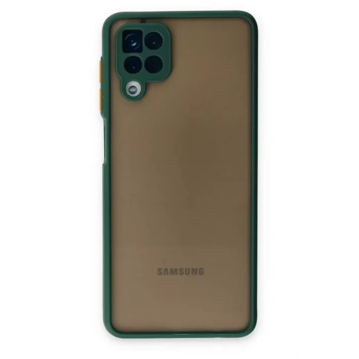 Mey İthalat®  Samsung Galaxy A12 Kılıf Montreal Silikon Kapak - Yeşil