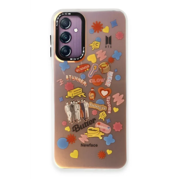 Mey İthalat®  Samsung Galaxy A14 4G Kılıf Estoril Desenli Kapak - Estoril - 16