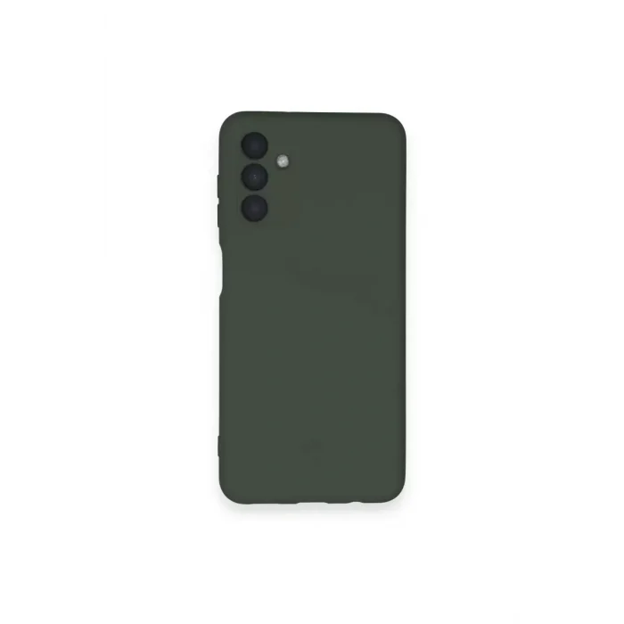 Mey İthalat®  Samsung Galaxy A14 4G Kılıf Nano içi Kadife Silikon - Koyu Yeşil