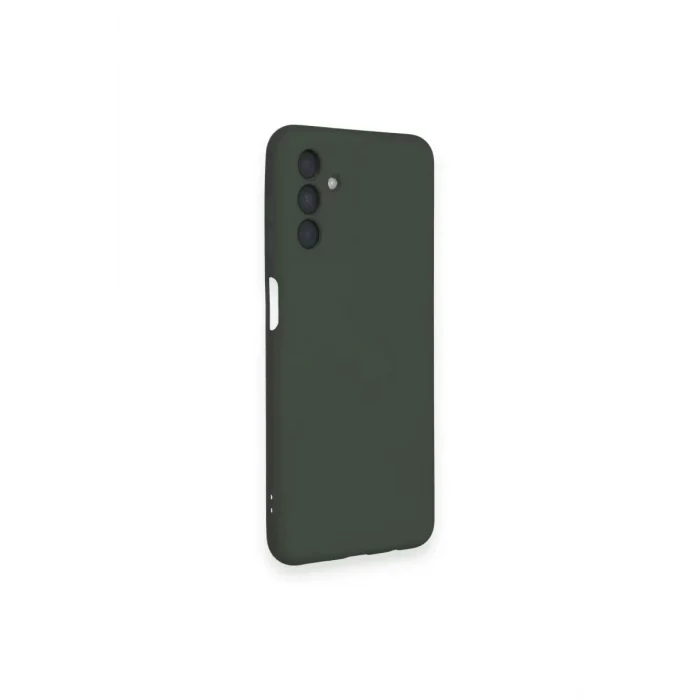 Mey İthalat®  Samsung Galaxy A14 4G Kılıf Nano içi Kadife Silikon - Koyu Yeşil