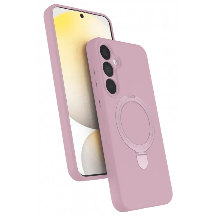 Mey İthalat®  Samsung Galaxy A15 4G Regal Magsafe Standlı Kapak - Açık Pembe