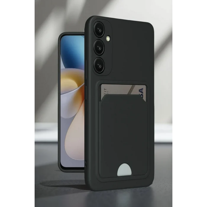 Mey İthalat®  Samsung Galaxy A16 5G Kılıf Kelvin Kartvizitli Silikon - Bordo