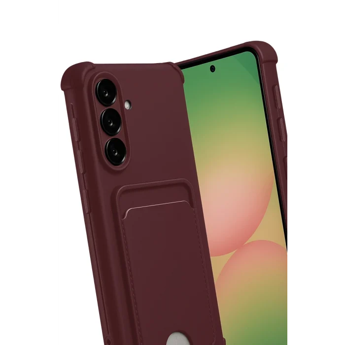 Mey İthalat®  Samsung Galaxy A17 5G Kelvin Kartvizitli Silikon - Bordo