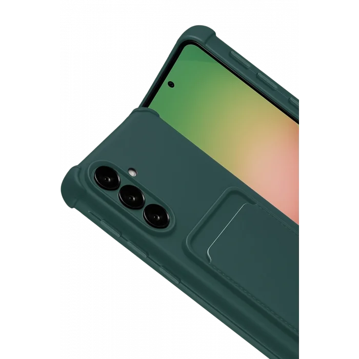 Mey İthalat®  Samsung Galaxy A17 5G Kelvin Kartvizitli Silikon - Koyu Yeşil