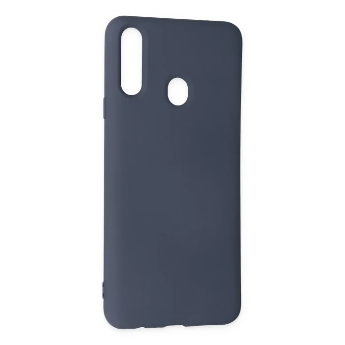 Mey İthalat®  Samsung Galaxy A20S Kılıf Nano içi Kadife Silikon - Gri