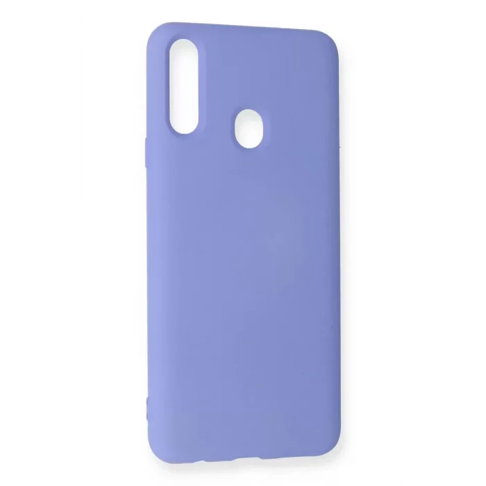 Mey İthalat®  Samsung Galaxy A20S Kılıf Nano içi Kadife Silikon - Lila