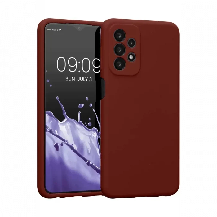 Mey İthalat®  Samsung Galaxy A23 4G Kılıf First Silikon - Bordo