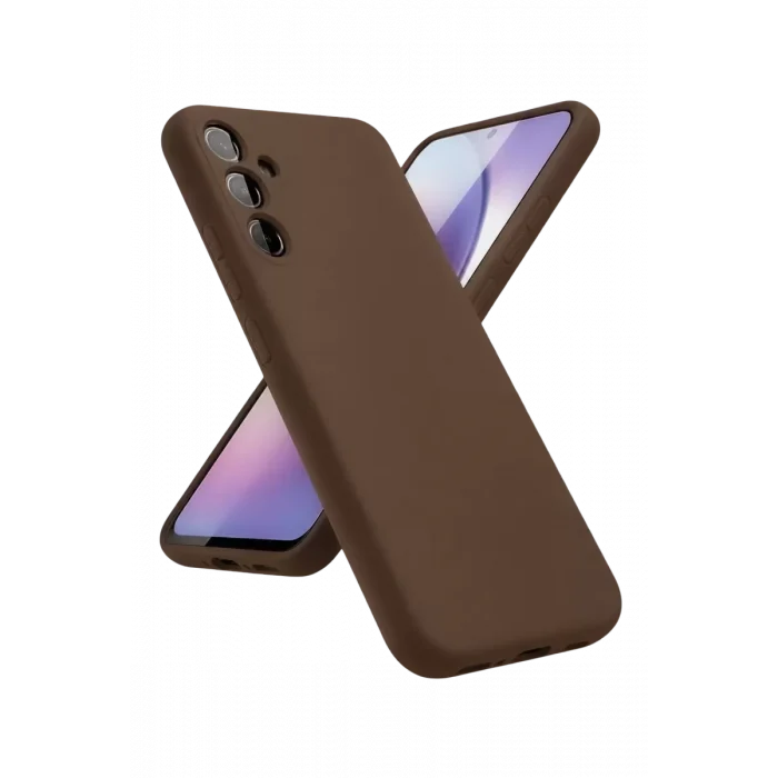 Mey İthalat®  Samsung Galaxy A24 4G Kılıf First Silikon - Kahverengi