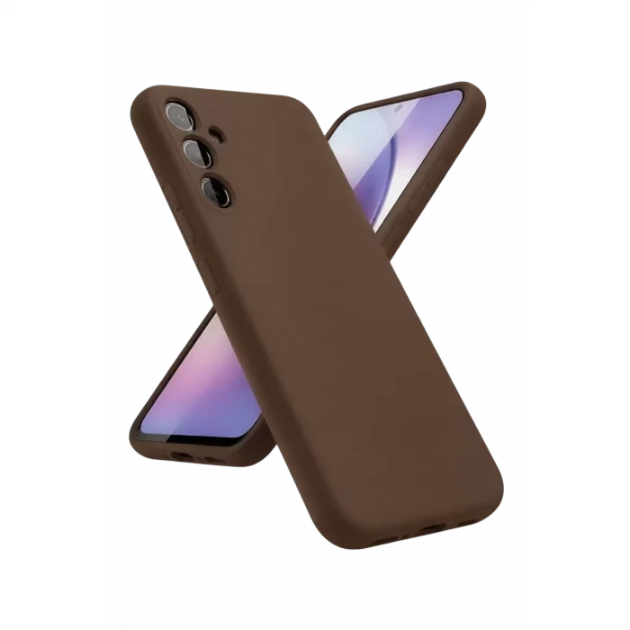 Mey İthalat®  Samsung Galaxy A24 4G Kılıf First Silikon - Kahverengi