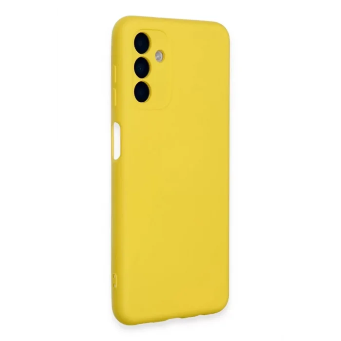 Mey İthalat®  Samsung Galaxy A24 4G Kılıf Nano içi Kadife Silikon - Sarı
