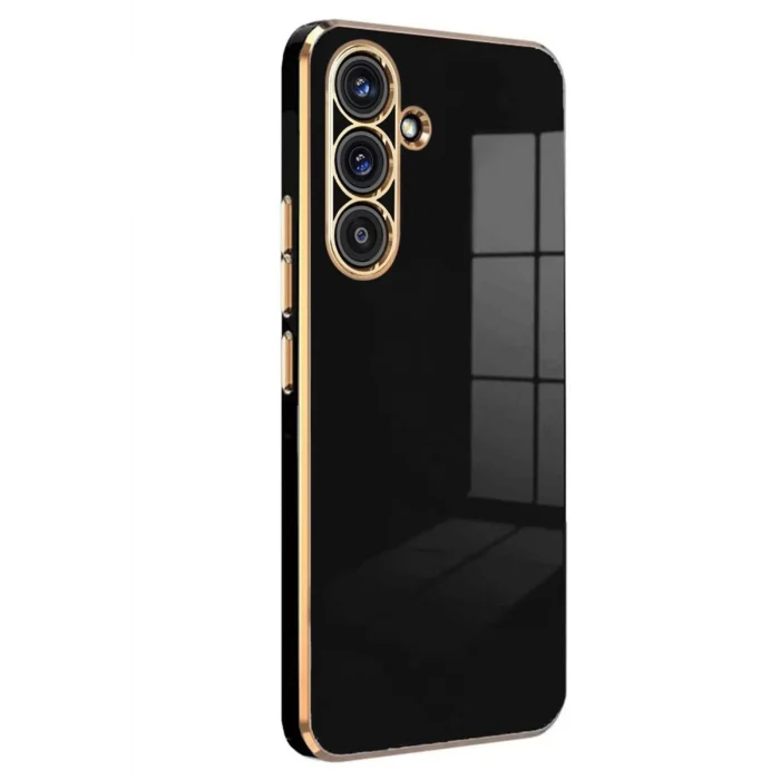 Mey İthalat®  Samsung Galaxy A24 4G Kılıf Volet Silikon - Siyah