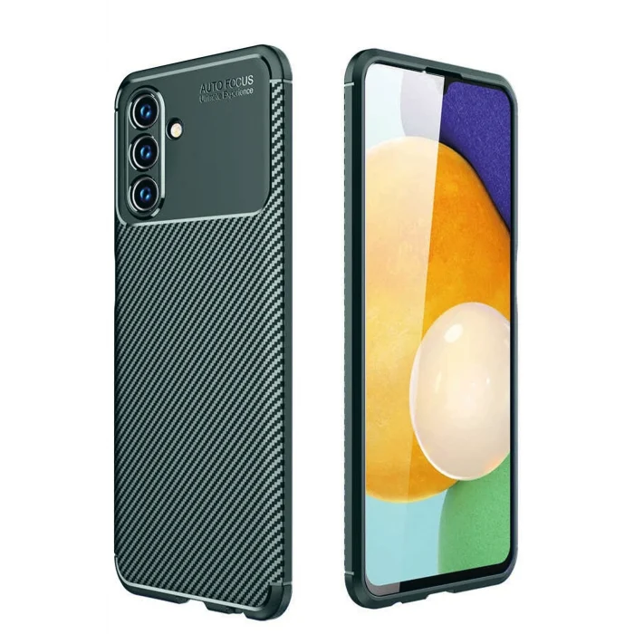 Mey İthalat®  Samsung Galaxy A26 Kılıf Auto Focus Karbon Kapak - Koyu Yeşil