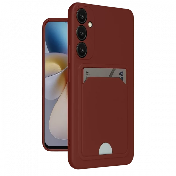 Mey İthalat®  Samsung Galaxy A26 Kılıf Kelvin Kartvizitli Silikon - Bordo