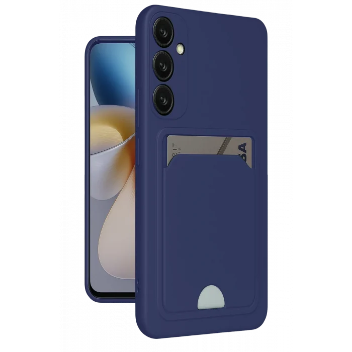 Mey İthalat®  Samsung Galaxy A26 Kılıf Kelvin Kartvizitli Silikon - Lacivert