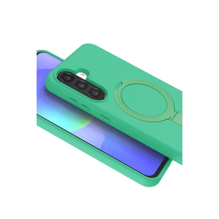 Mey İthalat®  Samsung Galaxy A26 Regal Magsafe Standlı Kapak - Yeşil