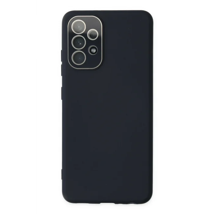 Mey İthalat®  Samsung Galaxy A33 5G Kılıf Lansman Glass Kapak - Lacivert