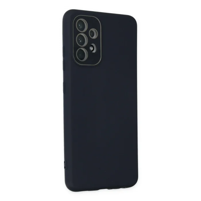 Mey İthalat®  Samsung Galaxy A33 5G Kılıf Lansman Glass Kapak - Lacivert