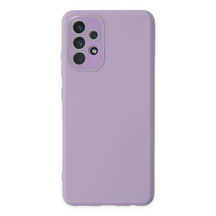 Mey İthalat®  Samsung Galaxy A33 5G Kılıf Lansman Glass Kapak - Lila
