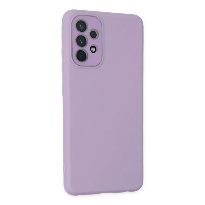 Mey İthalat®  Samsung Galaxy A33 5G Kılıf Lansman Glass Kapak - Lila