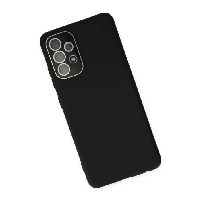 Mey İthalat®  Samsung Galaxy A33 5G Kılıf Lansman Glass Kapak - Siyah