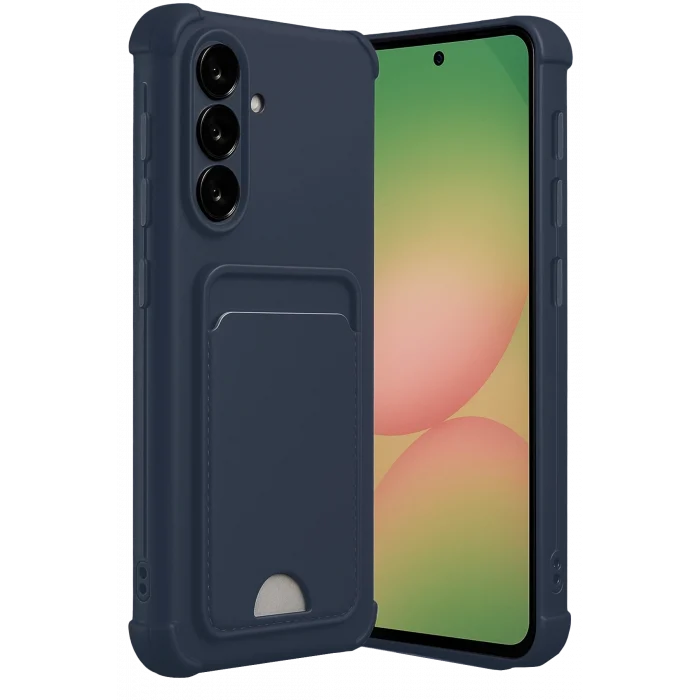 Mey İthalat®  Samsung Galaxy A36 Kılıf Kelvin Kartvizitli Silikon - Lacivert