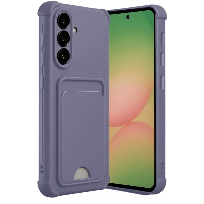 Mey İthalat®  Samsung Galaxy A36 Kılıf Kelvin Kartvizitli Silikon - Lila