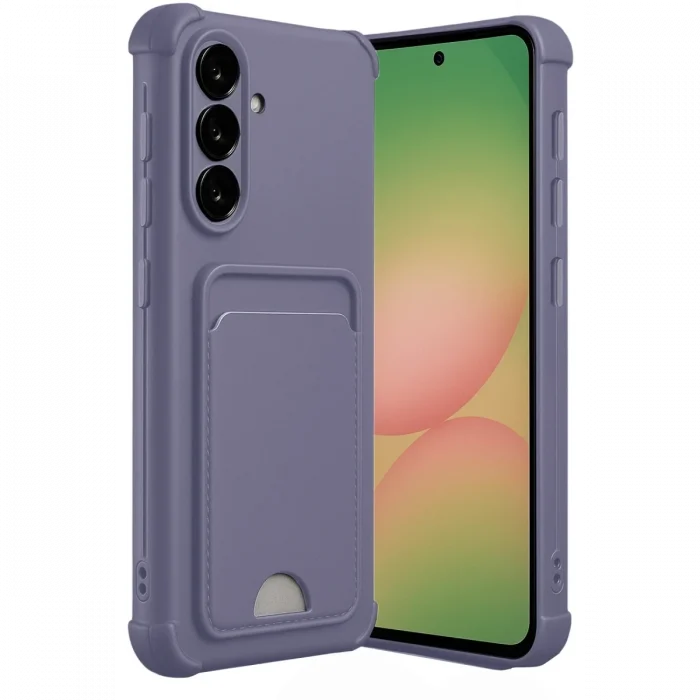 Mey İthalat®  Samsung Galaxy A36 Kılıf Kelvin Kartvizitli Silikon - Lila