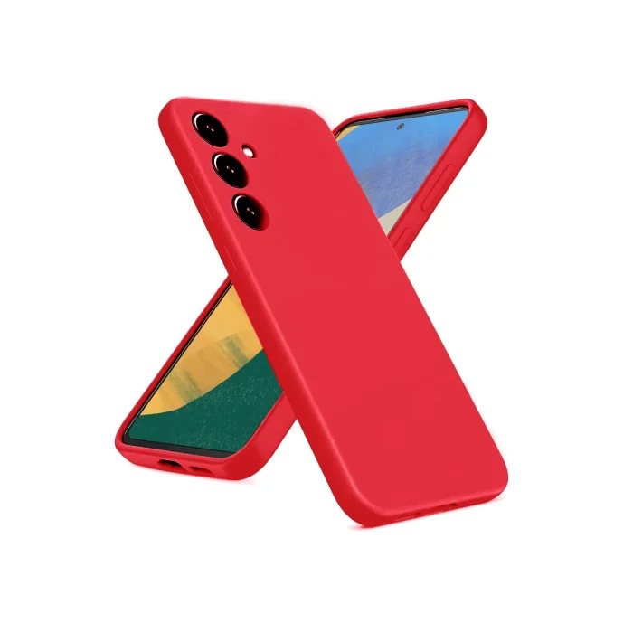 Mey İthalat®  Samsung Galaxy A36 Kılıf Nano içi Kadife Silikon - Kırmızı