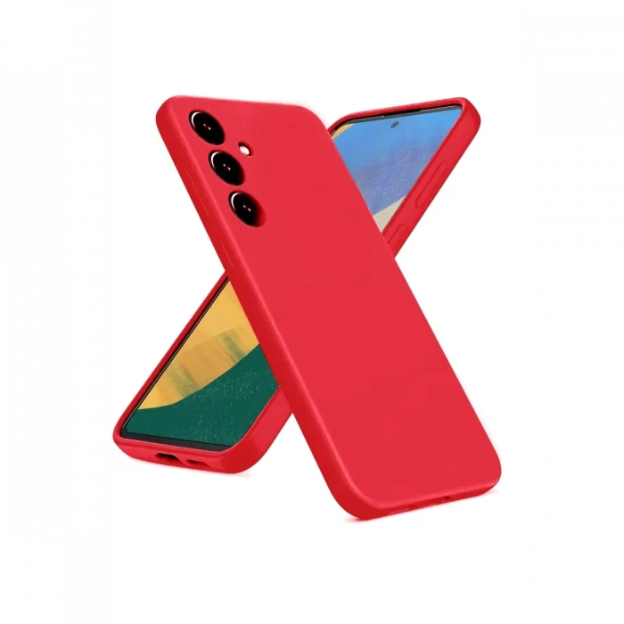 Mey İthalat®  Samsung Galaxy A36 Kılıf Nano içi Kadife Silikon - Kırmızı