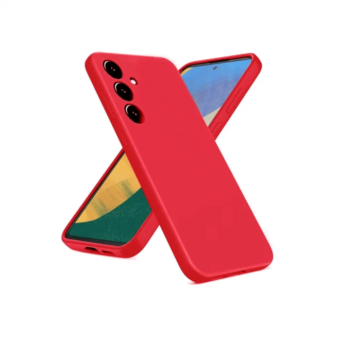 Mey İthalat®  Samsung Galaxy A36 Kılıf Nano içi Kadife Silikon - Kırmızı
