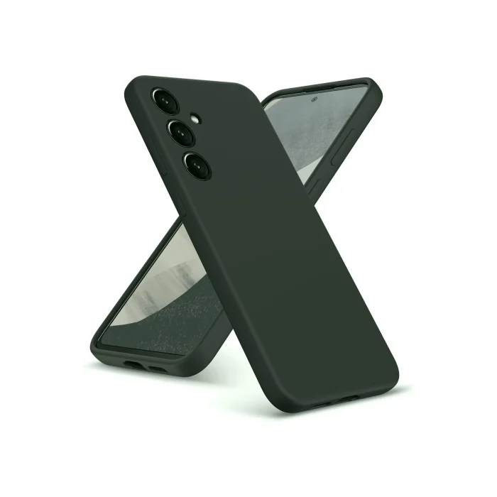 Mey İthalat®  Samsung Galaxy A36 Kılıf Nano içi Kadife Silikon - Koyu Yeşil
