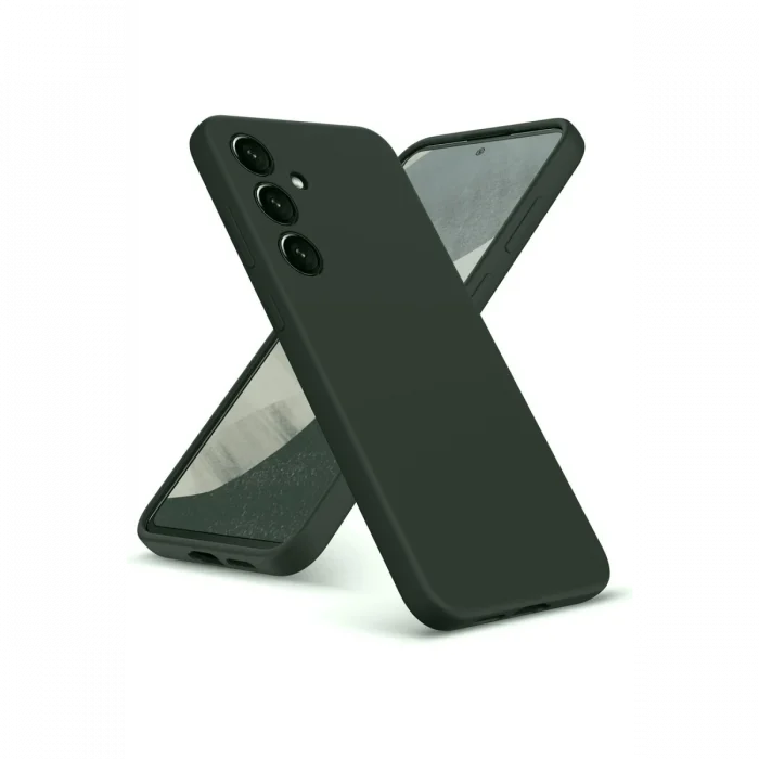 Mey İthalat®  Samsung Galaxy A36 Kılıf Nano içi Kadife Silikon - Koyu Yeşil
