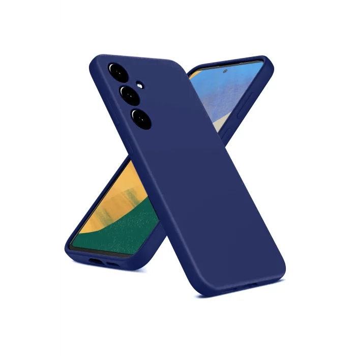 Mey İthalat®  Samsung Galaxy A36 Kılıf Nano içi Kadife Silikon - Lacivert