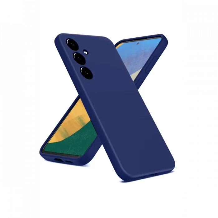 Mey İthalat®  Samsung Galaxy A36 Kılıf Nano içi Kadife Silikon - Lacivert