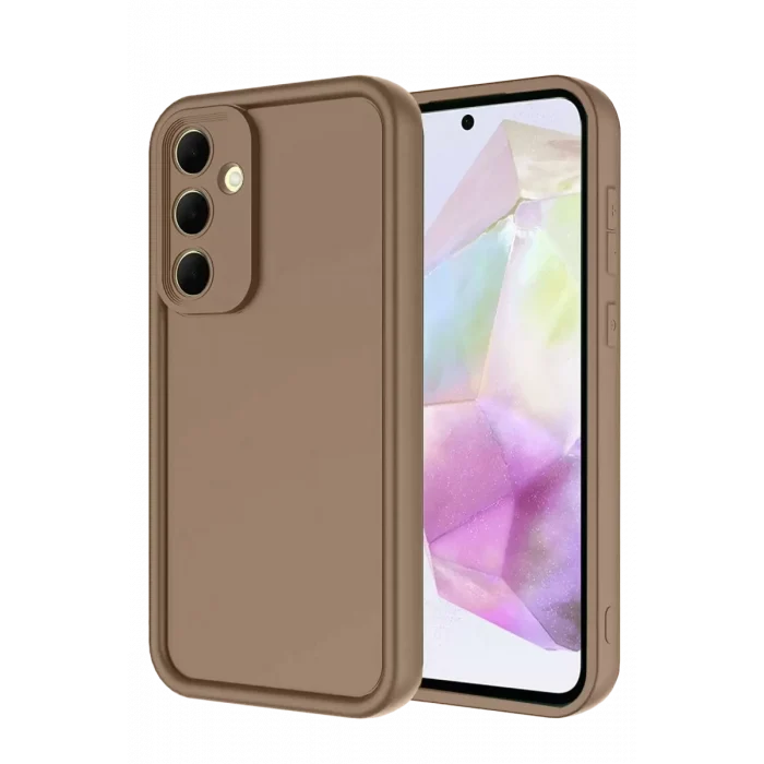 Mey İthalat®  Samsung Galaxy A36 Kılıf Viera Silikon - Kahverengi