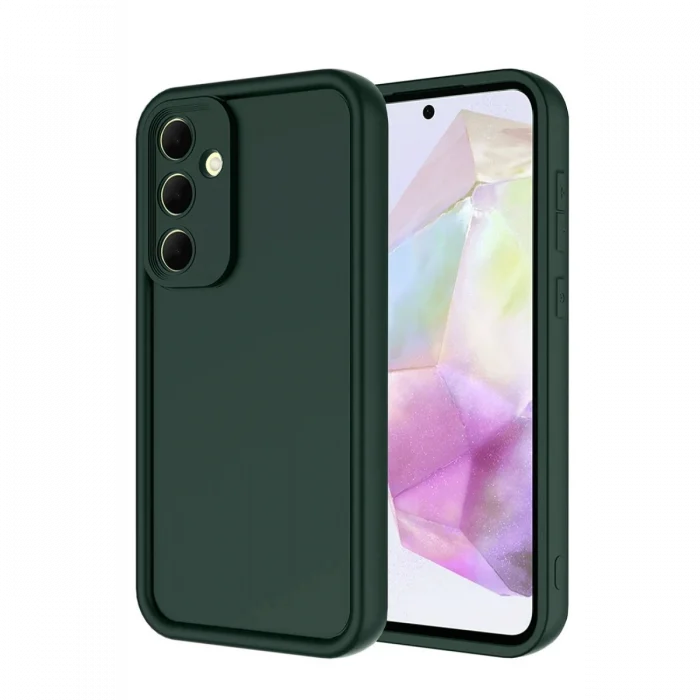 Mey İthalat®  Samsung Galaxy A36 Kılıf Viera Silikon - Koyu Yeşil