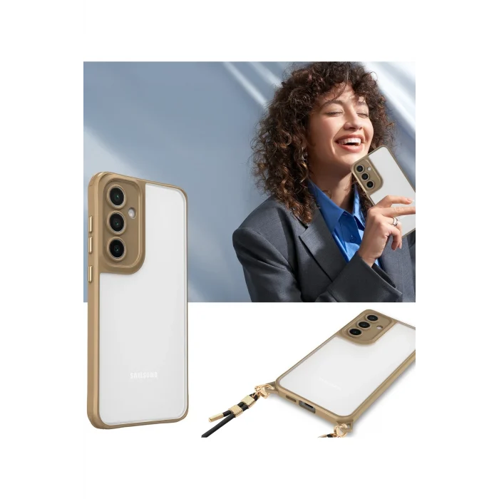 Mey İthalat®  Samsung Galaxy A55 5G Kılıf Penta Silikon Kılıf - Çöl Titanyum