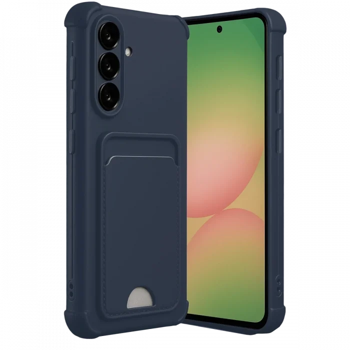 Mey İthalat®  Samsung Galaxy A56 Kılıf Kelvin Kartvizitli Silikon - Lacivert