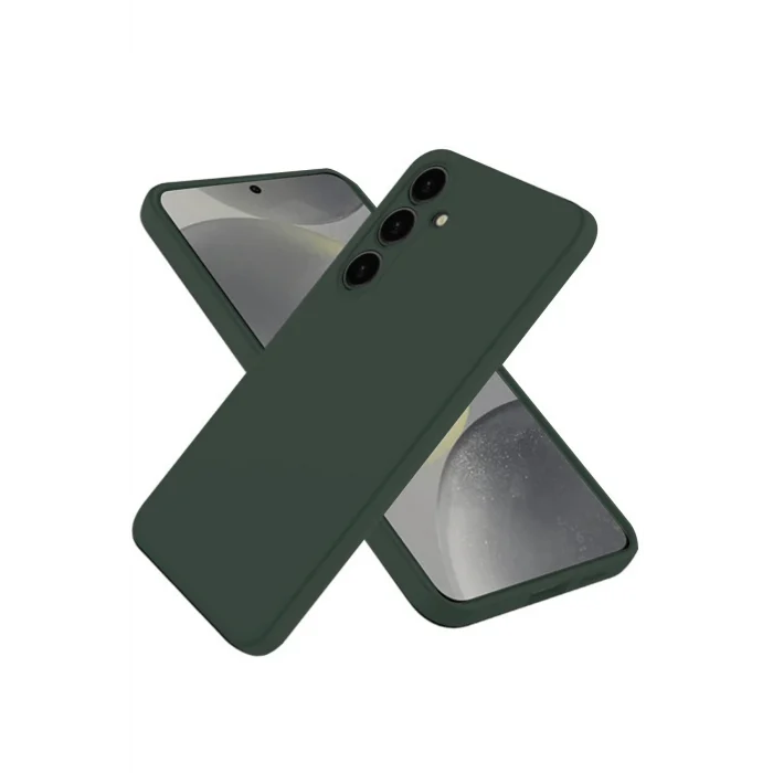 Mey İthalat®  Samsung Galaxy A56 Kılıf Nano içi Kadife Silikon - Koyu Yeşil