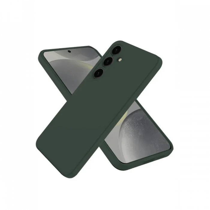 Mey İthalat®  Samsung Galaxy A56 Kılıf Nano içi Kadife Silikon - Koyu Yeşil