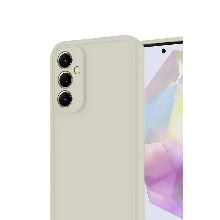 Mey İthalat®  Samsung Galaxy A56 Kılıf Viera Silikon - Krem