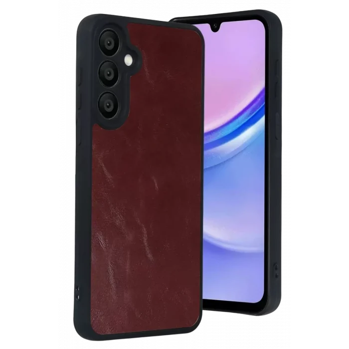 Mey İthalat®  Samsung Galaxy A57 5G Aras Deri Kapak - Bordo