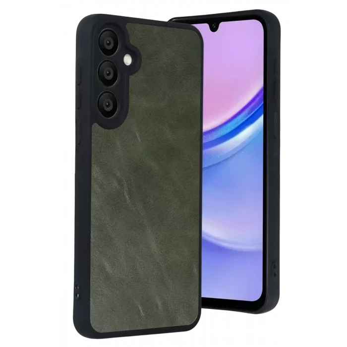 Mey İthalat®  Samsung Galaxy A57 5G Aras Deri Kapak - Yeşil