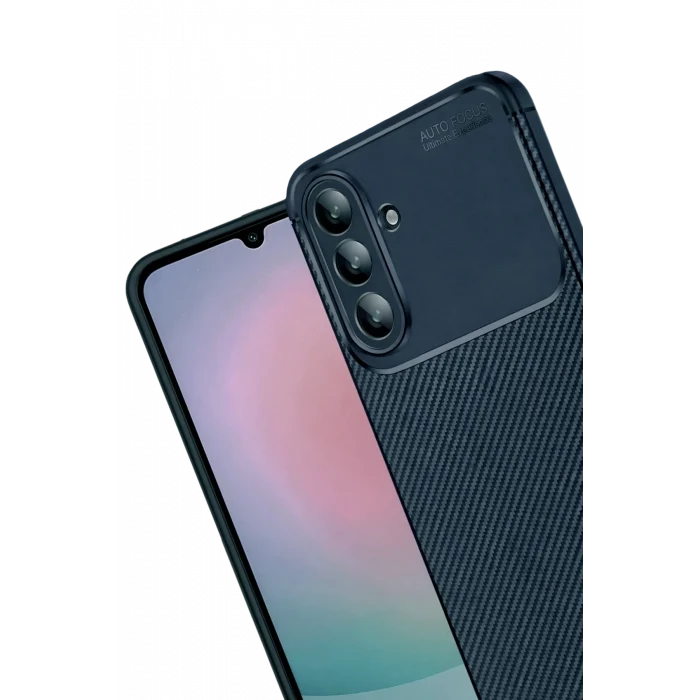 Mey İthalat®  Samsung Galaxy A57 5G Auto Focus Karbon Kapak - Lacivert